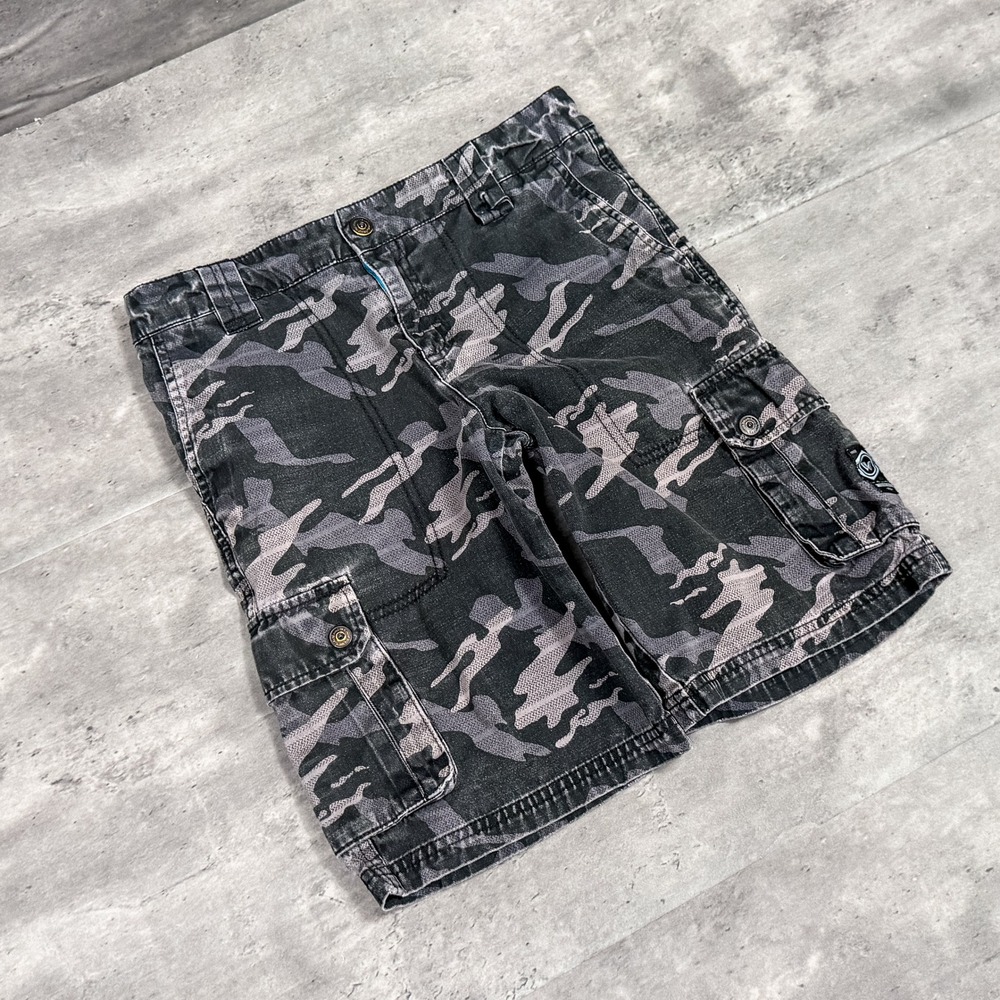 Y2K 2000's 00's Shawn White Black Camo Cargo Short's